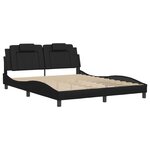 vidaXL Cadre de lit Viana avec LED sans matelas noir 160x200 cm