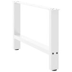 vidaXL Pieds de table basse Blanc 2 pièces 70 x (42-43) cm Acier