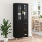 vidaXL Haut Armoire Chêne noir 69 5 x 34 x 180 cm Bois d'ingénierie
