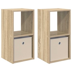 vidaXL Table de chevet 2 Pièces Chêne Sonoma 30 5 x 27 x 59 5 cm