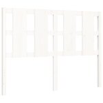 vidaXL Cadre de lit avec tête de lit blanc 120x200 cm bois massif