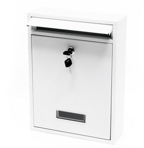 Boite aux lettres murale Courrier Blanc 21 5 x 9 x 32 cm