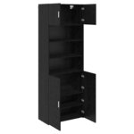 vidaXL Armoire de rangement Chêne noir 80 x 42 5 x 225 cm