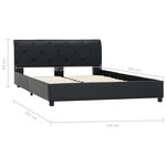 vidaXL Cadre de lit sans matelas noir similicuir 140x200 cm