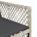 vidaXL Ensemble à manger de jardin 11Pièces avec coussins gris poly rotin