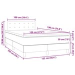 vidaXL Sommier à lattes de lit matelas LED blanc 120x190 cm similicuir
