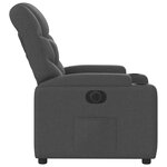 vidaXL Fauteuil inclinable électrique Noir Tissu