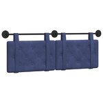 vidaXL Tête de lit suspendue Bleu police Velours