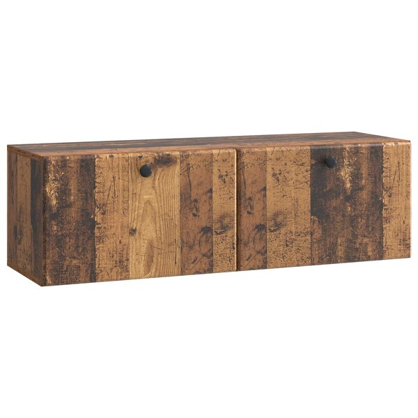 vidaXL Meuble TV mural 98 x 31 x 30 cm Bois ancien Bois d'ingénierie