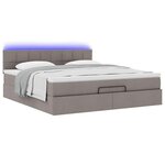 VidaXL Cadre de lit ottoman avec matelas taupe 160x200 cm tissu