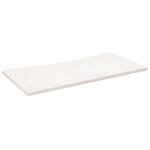 vidaXL Dessus de bureau blanc 110x60x2 5 cm bois massif de pin