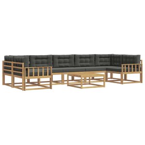 vidaXL Ensemble de canapés d'extérieur 6 Pièces Blanc et anthracite