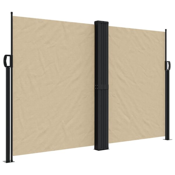 vidaXL Auvent latéral rétractable beige 160x1200 cm