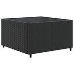 vidaXL Salon de jardin 9 Pièces avec coussins Noir Résine tressée