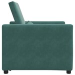 vidaXL Canapé Lit Simple Vert foncé 90 x 165 x 87 cm Velours