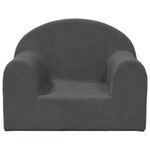 vidaXL Canapé pour enfants anthracite peluche douce