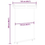 vidaXL Auvent latéral de balcon 125x250 cm Gris
