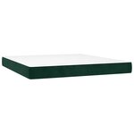 vidaXL Sommier à lattes de lit et matelas Vert foncé 180x200cm Velours