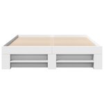 vidaXL Cadre de lit sans matelas blanc 140x190 cm bois d'ingénierie