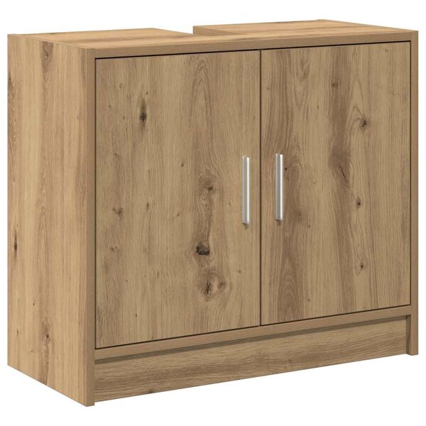 vidaXL Cabinet de Lavabo avec stockage Chêne artisanal 63 x 29 x 55 cm