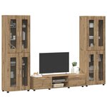 vidaXL Ensemble meuble TV FLORIN Chêne artisanal Bois d'ingénierie