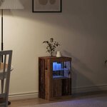 vidaXL Meuble d'appoint Bois ancien 41 x 37 x 67 cm Bois d'ingénierie