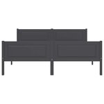vidaXL Cadre de lit sans matelas bois de pin massif gris 120x200 cm
