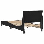 vidaXL Cadre de lit sans matelas Hanko noir 90x200 cm velours