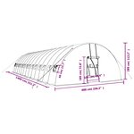 vidaXL Serre avec cadre en acier blanc 84 m² 14x6x2 85 m