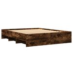 vidaXL Cadre de lit sans matelas chêne fumé 160x200 cm bois ingénierie