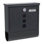 Boîte aux Lettres en Acier avec Porte-journaux  Chance E7005  Gris