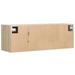 vidaXL Meuble TV mural avec lumières LED chêne sonoma 100x31x35 cm