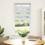 vidaXL Store zèbre blanc 55x150 cm largeur du tissu 50 9 cm polyester