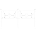 vidaXL Tête de lit de remplacement métal blanc 180 cm