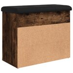 vidaXL Banc à chaussures chêne fumé 62x32x50 cm bois d'ingénierie
