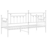 vidaXL Cadre de lit daybed Blanc 75x190 cm en Acier