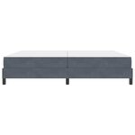 vidaXL Lit à ressorts avec matelas Gris foncé 200 x 200 cm tissu