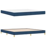 vidaXL Lit à ressorts avec matelas Bleu 200 x 200 cm tissu