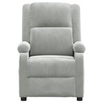 vidaXL Fauteuil inclinable gris clair velours
