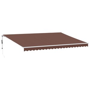 vidaXL Auvent rétractable automatique avec LED marron 500x350 cm