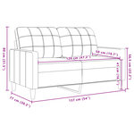 vidaXL Canapé à 2 places Gris foncé 120 cm Velours
