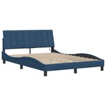 vidaXL Cadre de lit sans matelas bleu 120x200 cm tissu