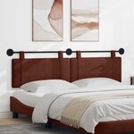vidaXL Tête de lit suspendue Brun Brillant PU antique