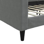 vidaXL Lit de repos sans matelas gris foncé 80x200 cm tissu