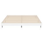vidaXL Cadre de lit sans matelas blanc brillant 160x200 cm