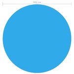 vidaXL Film solaire de piscine ronde PE 381 cm Bleu