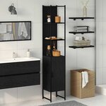 vidaXL Armoire de salle de bain Chêne noir 33 x 33 x 185 5 cm