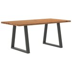 vidaXL Table à manger marron clair bois de chêne massif rectangulaire