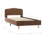 vidaXL Cadre de lit sans matelas marron similicuir daim 90x200 cm