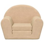 vidaXL Canapé-lit pour enfants crème peluche douce